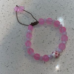 Pink adjustable bracelet